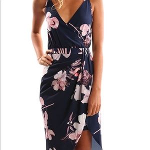Floral high low dress
